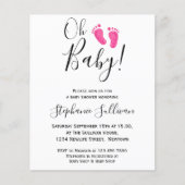 Budget Oh Baby roze Feet Baby shower (Voorkant)