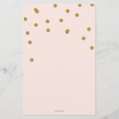 Budget Oh Baby roze Gold Baby shower Uitnodiging (Achterkant)