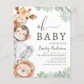 Budget Oh Baby Safari Animal Boy's Baby shower (Voorkant)