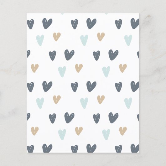 Budget Oh Baby shower Blue Boho Rainbow Dank je (Achterkant)