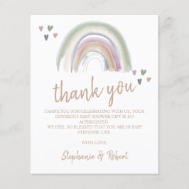 Budget Oh Baby shower Boho Rainbow Dank u