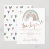 Budget Oh Baby Shower Boho Regenboog Bedankt (Voorkant / Achterkant)