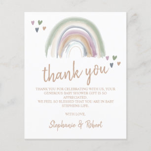 Budget Oh Baby Shower Boho Regenboog Bedankt
