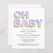Budget Oh Baby shower uitnodiging (Voorkant / Achterkant)