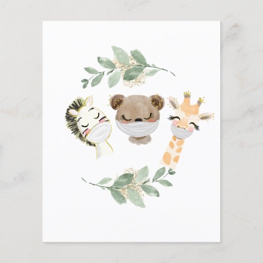 Budget Oh Baby shower Woodland Eucalyptus Flyer (Achterkant)