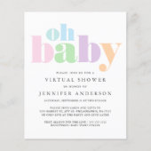 Budget Oh Baby Virtual Baby shower Invitation (Voorkant)
