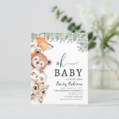 Budget Oh Baby Woodland Animals Baby shower (Staand voorkant)