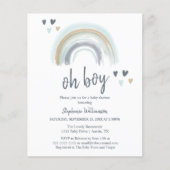 Budget Oh Boy Baby Borrel Blauwe Boho Regenboog (Voorkant)