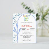 Budget Oh Boy Baby shower Invitation (Staand voorkant)