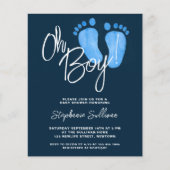 Budget Oh Boy Baby shower Invitation (Voorkant)