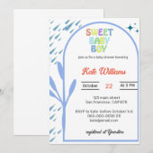 Budget Oh Boy Baby shower Invitation Kaart (Voorkant / Achterkant)