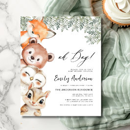 Budget Oh Boy! Baby shower voor bosdieren Flyer