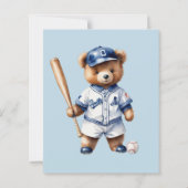 Budget Oh Boy Baseball Baby shower Schattige Beer (Achterkant)