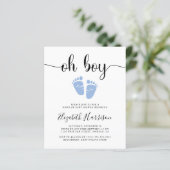 Budget Oh Boy Blue drive op uitnodiging van Baby s (Staand voorkant)