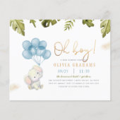 Budget Oh Boy Elephant & Balloons Baby shower (Voorkant)