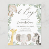 Budget Oh Boy Safari Animal Boy's Baby shower (Voorkant)