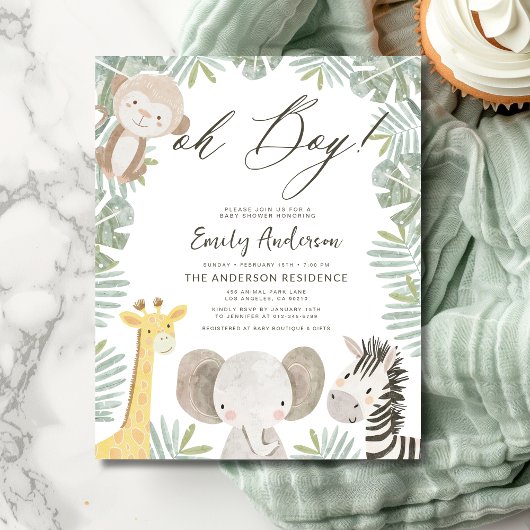 Budget Oh Boy Safari Animal Boy's Baby shower