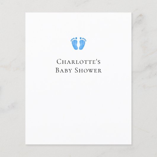 Budget Oh Boy's Baby shower Invitation (Achterkant)