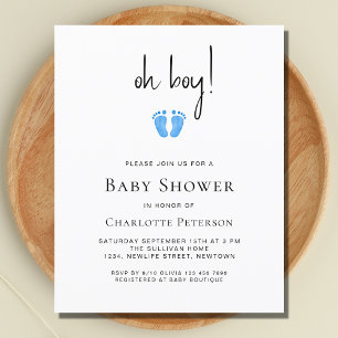 Budget Oh Boy's Baby shower Invitation