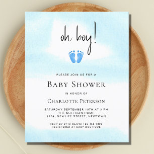 Budget Oh Boy's Baby shower Invitation
