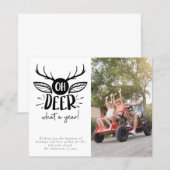 Budget Oh Deer wat een jaar Foto Holiday Kaart (Voorkant / Achterkant)