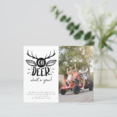 Budget Oh Deer wat een jaar Foto Holiday Kaart (Staand voorkant)