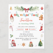 Budget Oh Wat Leuk Kerst Kleurrijke 1e Verjaardag (Voorkant)