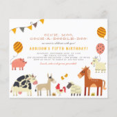 Budget Oink Moo Cock-a-doodle-doo Boerderij Birthd (Voorkant)