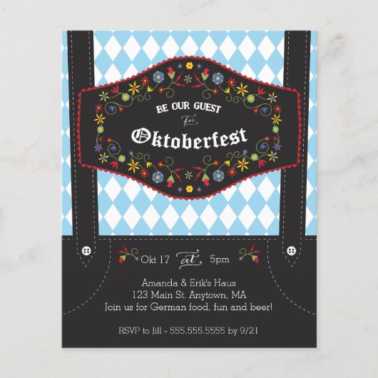 Budget Oktoberfest, Octoberfest Party Invite Flyer (Voorkant)