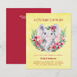 BUDGET Olifant Baby Shower Uitnodiging Safari
