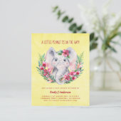 BUDGET Olifant Baby Shower Uitnodiging Safari (Staand voorkant)