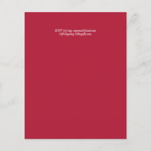 BUDGET Olifant Baby Shower Uitnodiging Safari (Achterkant)