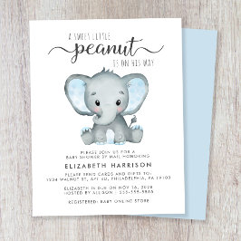 Budget Olifant Blue Baby Boy Sprinkle Invite