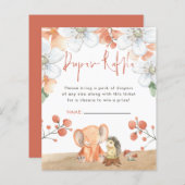 Budget Olifant Egel Luiers Verloting Baby Shower (Voorkant / Achterkant)