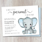 Budget Olifant Jongen Baby Shower Uitnodiging