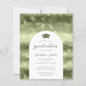 Budget Olijf Groen Glam Geo Arch Afstuderen Invite (Voorkant)