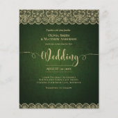 BUDGET Olijf Mos Groen Goud Kant Rustieke Bruiloft (Voorkant)