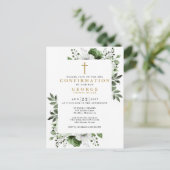 Budget Olijfgroen Botanische Moderne Bevestiging Briefkaart (Staand voorkant)