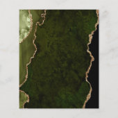 Budget Olijfgroene Agate Schrift Save the Date (Achterkant)