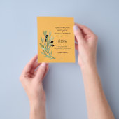 BUDGET OLIVE LEAVES Modern minimalist Weddenschap  Flyer (Hand)