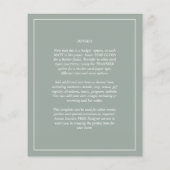 BUDGET Olive Sage Green MONOCHROME Weddenschap (Achterkant)