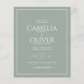 BUDGET Olive Sage Green MONOCHROME Weddenschap (Voorkant)