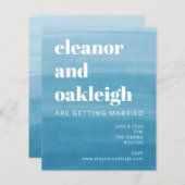 Budget Ombre Dip Dye Ocean Blue Bold Wedding (Voorkant / Achterkant)