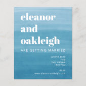 Budget Ombre Dip Dye Ocean Blue Bold Wedding (Voorkant)