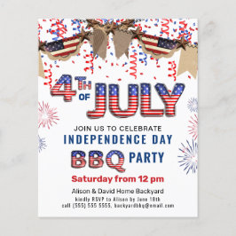 BUDGET Onafhankelijkheidsdag vuurwerk BBQ Uitnodig
