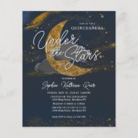 Budget Onder de sterren Blue Gold Moon Quinceanera