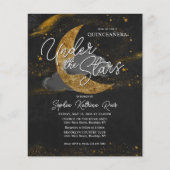 Budget Onder de Sterren Gouden Maan Glam Quinceane Flyer (Voorkant)