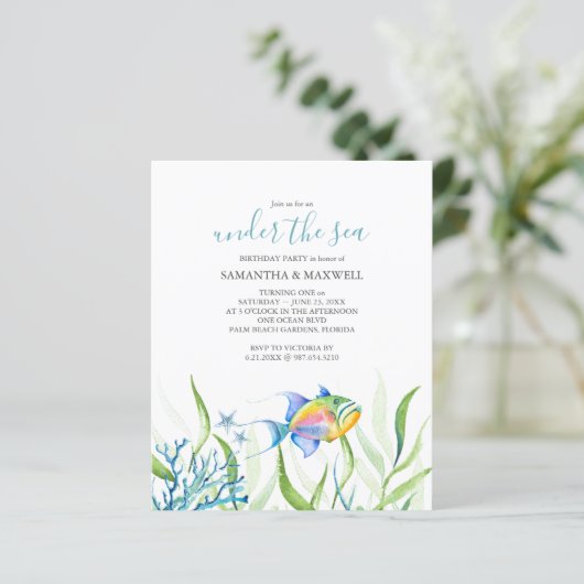 Budget onder het Zee 1e Verjaardagsfeesttweeling (Staand voorkant)