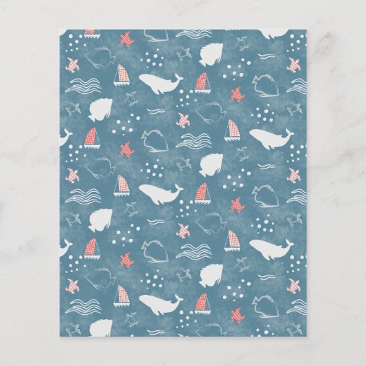 Budget Onder Het Zee Oceaan Baby shower Mama Pa (Achterkant)