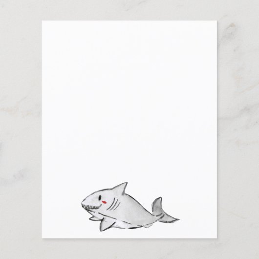 Budget Onder het Zee Zwemmen Shark Ocean Verjaarda (Achterkant)